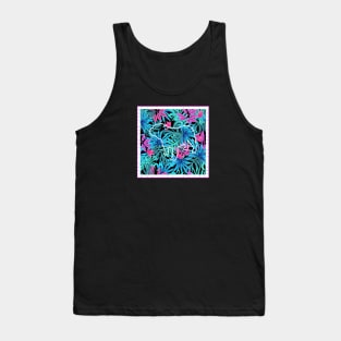 Bullies Brand Pink Leaf Hawaiian Design Tank Top